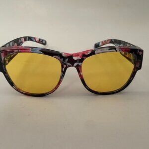 Floral Yellow-Lens Polarized Sunglasses
